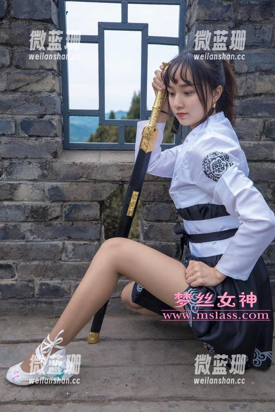 MSLASS梦丝女神 - 高清写真时间，灵唯的双马尾是我心中的小炸弹